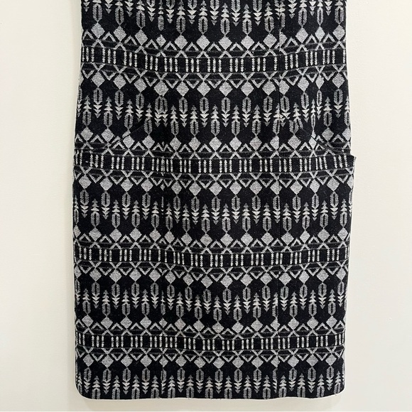 Pendleton Kiwanda Virgin Wool Southwestern Aztec Print Dress Gray Black 2 Petite - Picture 3 of 9